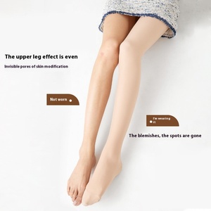 Dames Ademende Fleece Gevoerde Panty Voor De Lente Herfst Licht Been Dunne Naakte Bovennatuurlijke Vleeskleur Bovennatuurlijke Kousen - Product Image 3