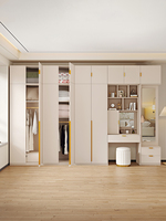 Armoires à vêtements modernes en placage de bois ou grandes penderies de rangement pour vêtements, armoire de chambre démontable