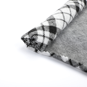 Rayonne extensible tricotée de poids moyen Poly Jacquard tissu brossé motif à rayures à carreaux pour garçons et filles matériel de costume - Product Image 5