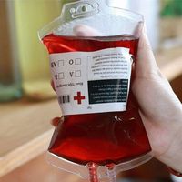 2022 décoration d'halloween sac de sang Double Tube boisson éclaboussures Vampire bouteille accessoires Cosplay fête Halloween accessoires