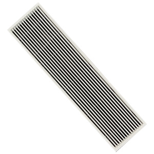 Louvered Air Vent Rectangle ABS Ceiling Mount 1/2 In Bar Spacing Minimalist Design - Product Image 1