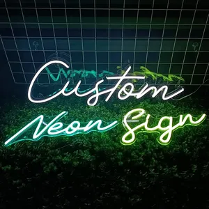 Factory price DC Wedding Party Business Acrylic Advertising logo LED Neon Letter with Multiple colors