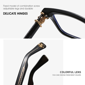 High Quality Retro <strong>Frame</strong> for Glasses Men Myopia Anti Blue Light TR Metal Pin Structure Black&amp;<strong>Gold</strong> <strong>Square</strong> Eyeglasses <strong>Frames</strong> Women - Product Image 3
