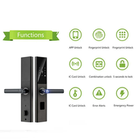 Fabrieks prijs Tuya Smart WiFi Digitale Deurvergrendeling Code RFID IC Kaart Smartphone App Ontgrendeling Biometrische Vingerafdruk Slimme Sloten
