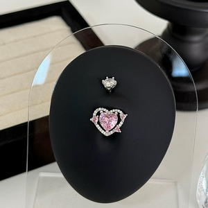 Nouveau design, anneaux de nombril sexy en acier chirurgical 316L, anneaux de nombril en forme de cœur rose, anneaux de nombril doux, bijoux de <span class=keywords><strong>piercing</strong></span> corporel - Product Image 3