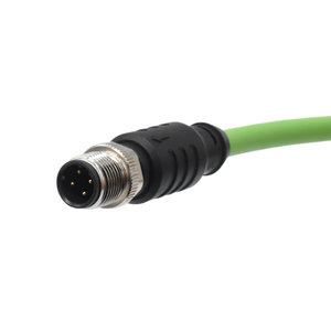 M12 D mã để RJ45 4 Pin cảm biến công nghiệp Hàn Cáp nối đúc Cáp nam không thấm nước cắm M12 kết nối - Product Image 4