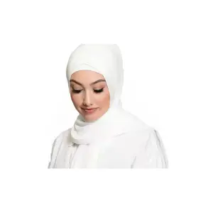 Écharpe hijab en coton sergé modal tissé léger en rayonne modal royal doux et respirant