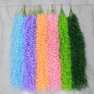 Nouvelle Collection 2026 : Guirlandes de feuilles de saule artificielles colorées de 110 cm pour la décoration murale intérieure (vente en gros) - Product Image 1