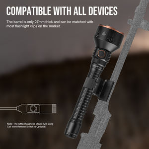 Linterna de Caza TrustFire T80 de Alta Potencia 3800LM, Aluminio IP68, USB C, LED Ultra Largo Alcance 1050M, Linterna Táctica - Product Image 4