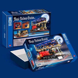 MOC Treno Magico DIY, Blocchi da Costruzione per Bambini, Stazione Ferroviaria con Bacchetta, Set Regalo per le Feste, Confezione in Scatola - Product Image 5