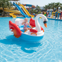 Bateau à pédales QIQU, capacité 100 kg, en PE, pour intérieur/extérieur, pour enfants et adultes, 1 pièce, garantie 1 an