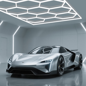 Luci di lusso <span class=keywords><strong>LED</strong></span> in alluminio per auto moderne a forma di esagono a nido d'ape 110V portatile per officina giardino per strada residenziale - Product Image 6