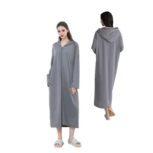 Sunhome Fábrica Directa Vestido Conveniente Cremallera Pijamas Ropa Verano Mujer Albornoces Chinos para Madre