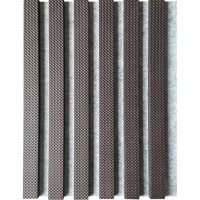 Panel Dinding Akustik Banruo Motif Kayu PS, Panel Slat PET Felt, Panel Dinding Dekoratif Interior Peredam Suara