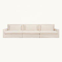 Ensemble de canapés modulaires en bois de style nordique, simple, avec revêtement en tissu, pour hôtel, villa, salon, appartement, rembourrage en éponge