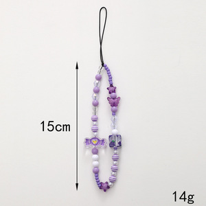 Nueva Cadena para Teléfono Móvil con Cuentas Hechas a Mano, Diseño de Lazo de Dibujos Animados, Colgante para Funda, Correa Anticaída para Muñeca para Mujer - Product Image 2