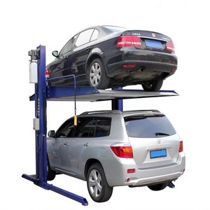 Système de stationnement hydraulique à double niveau Ascenseur de voiture peu encombrant à 2 postes pour équipement de stationnement - Product Image 1