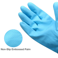 Gants de cuisine réutilisables, épaisseur moyenne, doublure en PVC imperméable, texture écailles de poisson durable pour le nettoyage de la maison