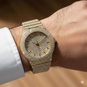 Reloj de Diamantes Completamente Cubierto de Diamantes para Hombre - Product Image 2