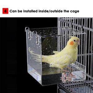 <span class=keywords><strong>Mangeoire</strong></span> à <span class=keywords><strong>oiseaux</strong></span> pour perroquets, bain pour <span class=keywords><strong>oiseaux</strong></span>, acrylique transparent, suspendu, sans dégâts, <span class=keywords><strong>mangeoire</strong></span> automatique pour <span class=keywords><strong>oiseaux</strong></span> - Product Image 5