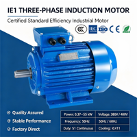 Moteur asynchrone triphasé à induction AC de 2 CV 1,5 kW, efficacité standard IE1, montage sur pied, 50/60 Hz, 220-760 V, moteur de ventilateur