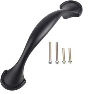 Furniture Hardware Cabinet Door Drawer Square Pull Black Matt Kitchen Handle