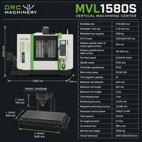 Centro de Mecanizado Vertical CNC con Husillo BT50 de 6000 RPM, Modelo MVL1580S de DRC Machinery, con Guías Lineales en Eje Z para Corte Pesado