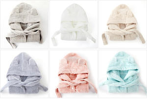 <span class=keywords><strong>Peignoir</strong></span> éponge à capuche rose <span class=keywords><strong>Peignoir</strong></span> zippé à capuche pour filles avec capuche animale pour adultes et enfants - Product Image 3