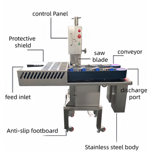 Sierra de Cinta para Cortar Patas de Cerdo, Automática, de Acero Inoxidable 304, Accionada por Motor, para Mataderos y Carnicerías - Product Image 2