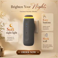 Diffuseur d'arômes intelligent AeroScent sans eau, technologie bi-fluide, contrôlé par application, capacité de 100 ml, électrique à brancher, garantie 1 an pour usage domestique