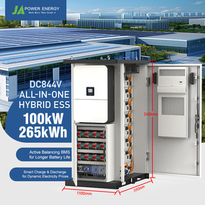 Système <span class=keywords><strong>de</strong></span> Stockage d'Énergie (ESS) tout-en-un JApower 100 kW 265 kWh refroidi par <span class=keywords><strong>air</strong></span> avec onduleur hybride Deye pour le stockage photovoltaïque, la réduction du temps <span class=keywords><strong>de</strong></span> consommation et des factures <span class=keywords><strong>de</strong></span> point <span class=keywords><strong>de</strong></span> charge - Product Image 1
