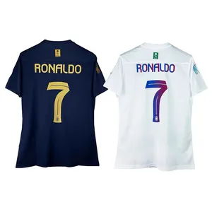 2023 2024 New Season Thailand Quality Riyadh Victory Jersey Ronaldo 7 Jerseys NAVY Custom Name Football Uniform Soccer Wear