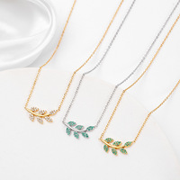 Bladhangerketting voor vrouwen Boheemse goudkleurige hamerkruisketting Valentijnscadeau Groothandel sieraden
