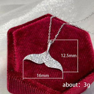 Collar con Colgante de Cola de Sirena para Mujer, Accesorio Simple para Uso Diario, Joyería de Moda - Product Image 4