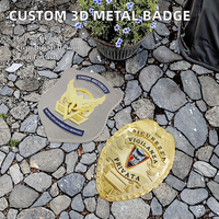 Badge d'investigation de l'Association nationale des pompiers, logo personnalisé en usine, 3D, protection incendie, électroplaqué, support en métal moulé