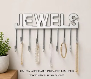 Organizador de pared metálico decorativo de alta demanda con ganchos fuertes para llaves, abrigos y artículos pequeños - Proveedor mayorista - Product Image 4
