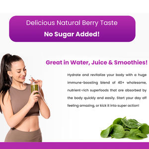 OEM <span class=keywords><strong>Organic</strong></span> <span class=keywords><strong>Super</strong></span> Greens Boisson en poudre Complément alimentaire avec probiotiques et fibres enzymes Complément alimentaire en fibres - Product Image 4