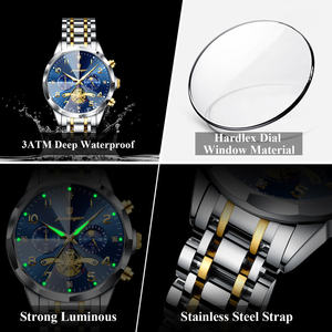 Montre homme POEDAGAR 939, <span class=keywords><strong>chronographe</strong></span> à quartz, aiguilles luminescentes, étanche 30 m, montre sport et affaires. - Product Image 6