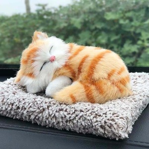 <b>Plush</b> Realistic <b>Cat</b> Car Ornament with Bamboo Charcoal Packet for Air Purification <b>Plush</b> Toy, Electric <b>Plush</b> Toy, Fluffy Gift - Product Image 6