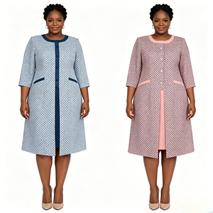 Nouveautés 2026 : Tenues de style turc 5XL grande taille, mode africaine pour femmes, costumes élégants et décontractés pour l'église, pour femmes de grande taille - Product Image 1