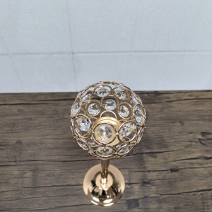 铁艺水晶烛台 空心复古灯笼 桌上烛台 婚礼烛台 家居装饰照明 不含蜡烛 - Product Image 4