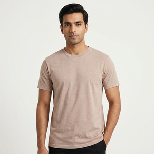 T-shirts pour hommes respirants, confortables, unis, grande taille, tendance, vente chaude d'usine, OEM - Product Image 1