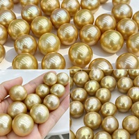 Perles d'eau douce naturelles dorées Muses Jewels, 12-15 mm, perles brillantes pour la création de bijoux fins personnalisés, cadeau artisanal pour les amateurs de perles
