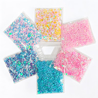 Ensemble de paillettes en forme de cœur colorées pour la décoration des ongles de la Saint-Valentin, artisanat DIY, décorations de fête, 6 couleurs, paquets de 5 g