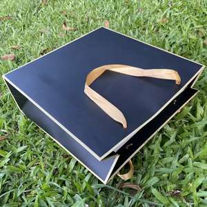 Bolsa de Papel Ecológica, Reutilizable, Resistente a la Humedad, para Regalos y Compras, con Logotipo Personalizado, Diseño de Lujo, Venta al Por Mayor - Product Image 2