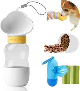 NOUVEAU 2026 Distributeur de nourriture 2-en-1 pour animaux de compagnie, gamelle portable de voyage pour chien et chat, bouteille d'eau anti-fuite pour chiot - Product Image 1