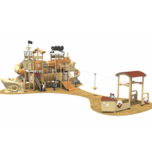 Индивидуальные Новые Многофункциональные комбинированные слайды серии пиратских кораблей для больших детских садов парк развлечений - Product Image 2