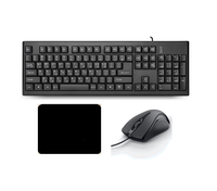 Ensemble de jeu Esports haut de gamme 3-en-1, clavier filaire à disposition coréenne 104 touches et souris ergonomique avec tapis de souris pour PC
