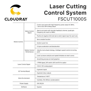 Cloudray-نظام التحكم في قطع الألياف, قطع الألياف موديل Cypcut FSCUT 1000 ، لقطع الألياف