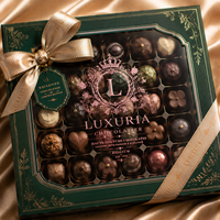 Recycelbare Starre Kunstpapier-Geschenkbox mit Blumendesign Luxuriöse Gourmet-Schokoladenverpackung Anpassbare Formen & Goldfolie